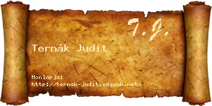 Ternák Judit névjegykártya